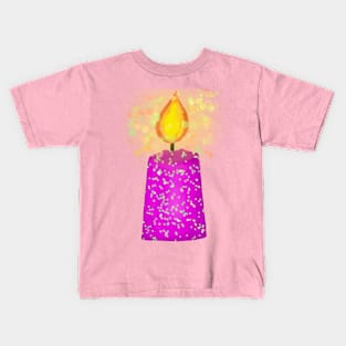 bright pink candle Kids T-Shirt